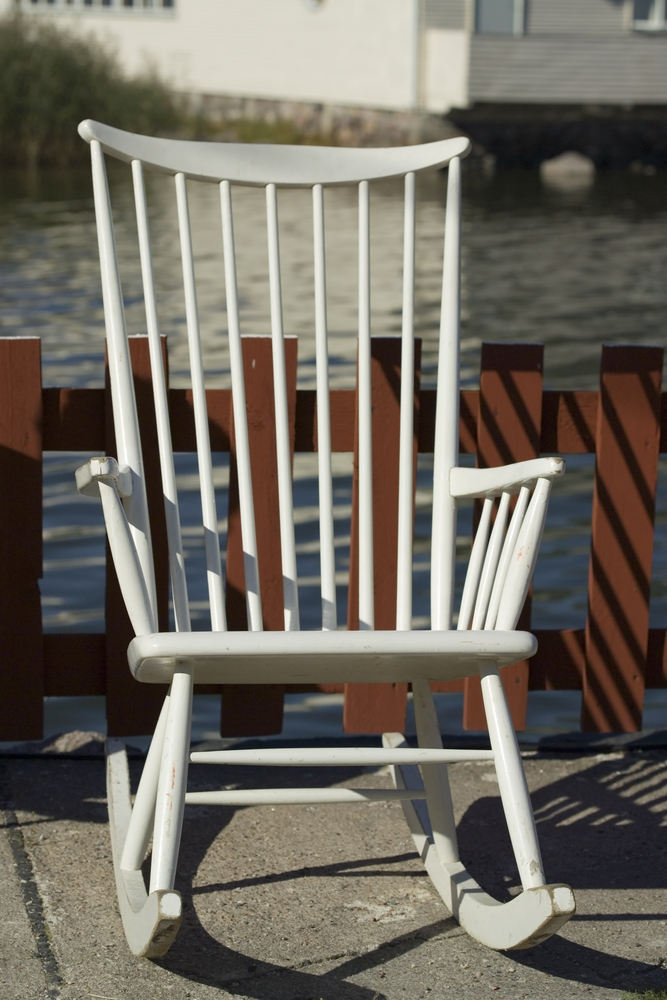 Painted rocking chair