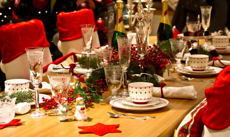 Christmas dining table
