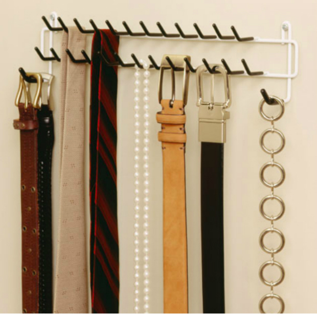 Hook tie & belt rack, organisemyhome.com