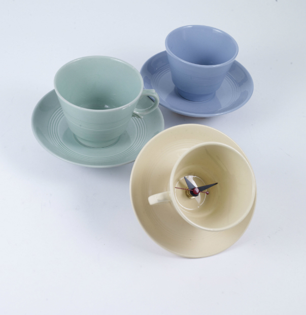 Teacup Clocks, Vintage Playing Cards
