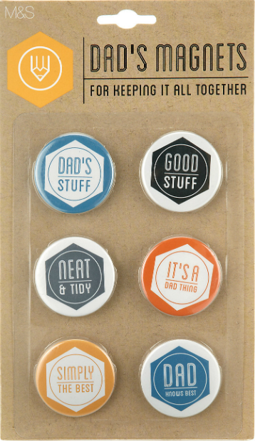 6 Dad Magnets, Marks and Spencer £6.00