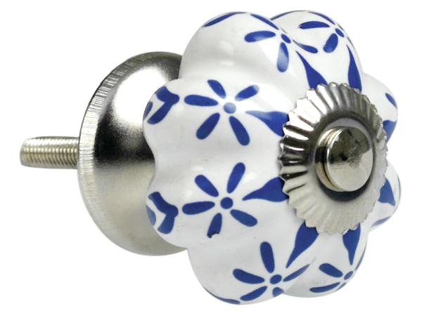 Blue Raindrops Ceramic Drawer Knob, Dotcomgiftshop £2.99