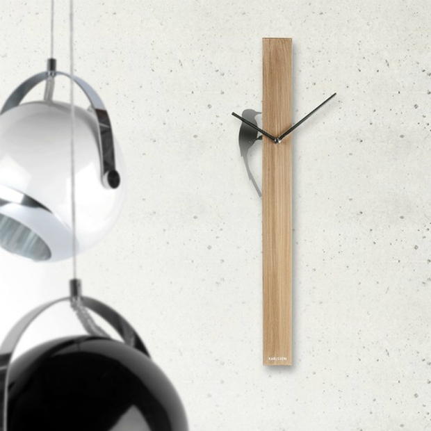 Karlsson WoodPecker Wall Clock, Viva Lagoon £95