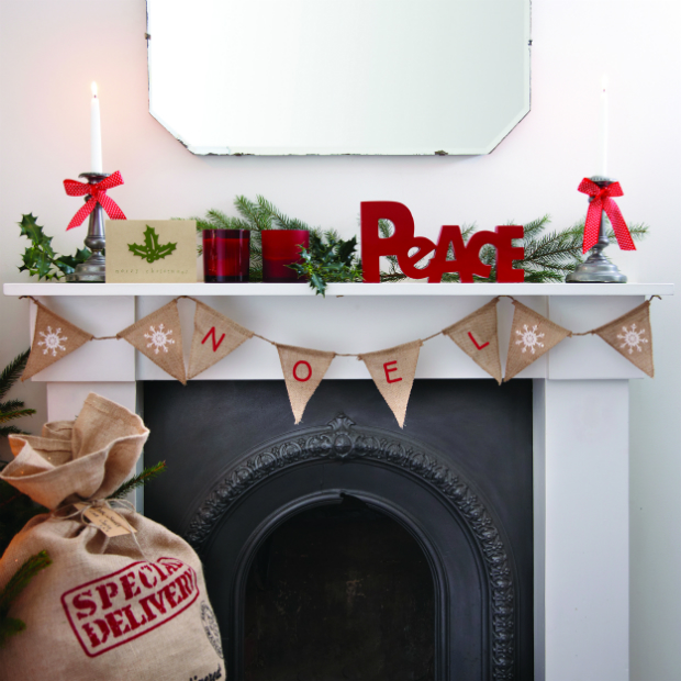 Hessian 'Noel' Christmas Bunting - Vintage Noel, Ginger Ray £4.99