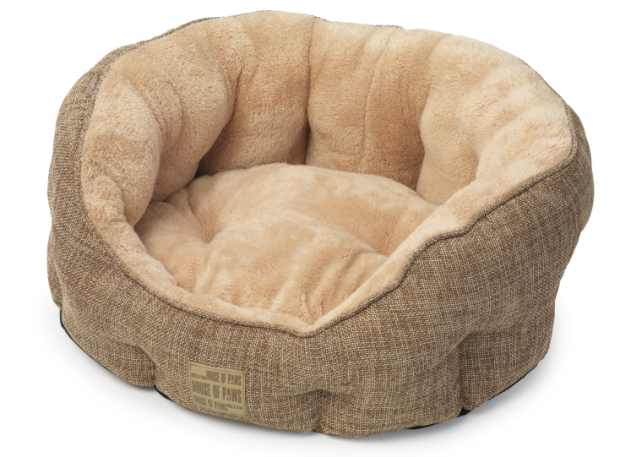 Natural Hessian & Plush Oval Bed, House of Paws £29.99