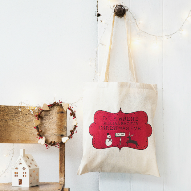 Personalised Christmas Eve Bag, Lou Brown Designs £13.95