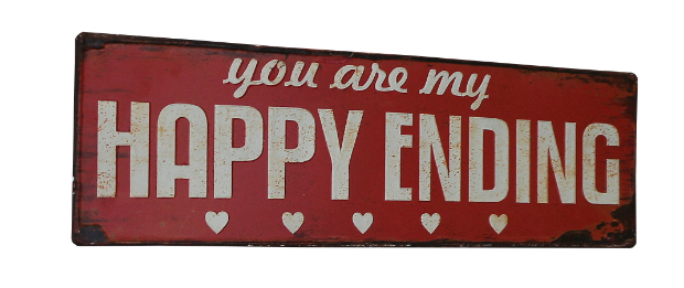 Red Rustic 'Happy Ending' Wall Plaque, Melody Maison £12.00