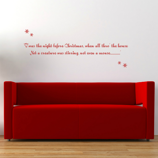 Twas The Night Before Christmas Wall Sticker, Spin Collective £24.00