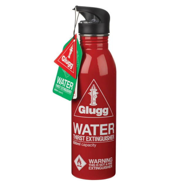 Red Thirst Extinguisher Water Bottle, Cotswold Trading £10.99