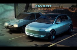 Skoda Favorit EV concept, 2025, front with original