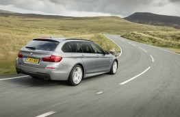 BMW 535d M Sport Touring, rear, action