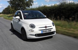 Fiat 500 Convertible, 2015, front, action