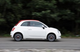 Fiat 500 Convertible, 2015, side, action