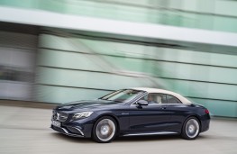 Mercedes-AMG S 65 Cabriolet, 2016, hood up, side