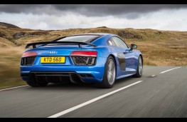 Audi R8, blue rear action