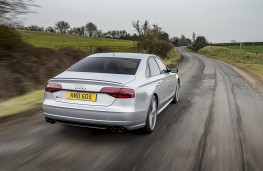 Audi S8 plus, rear, action