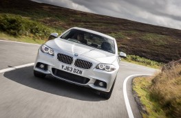 BMW 518d SE saloon, front, action