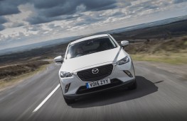Mazda CX-3, white, front