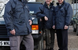 Bill Morris, Geof Miller and Roger Crathorne at Eastnor Castle 50th anniversary