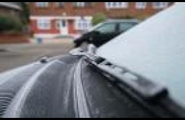 Frozen car windscreen