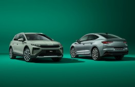 Skoda Elroq and Enyaq Coupe, 2026, front, rear