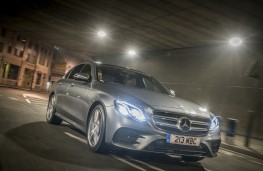 Mercedes-Benz E 220d AMG Line, 2016, side, night