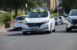 Nissan autonomous vehicle, 2025, front