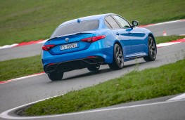 Alfa Romeo Giulia, Balocco, rear, action