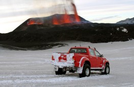 Toyota Hilux at Icelandic volcano