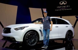 Sebastian Vettel with Infiniti FX Vettel Version