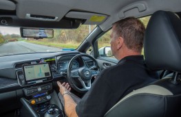 Nissan autonomous vehicle, 2025, interior