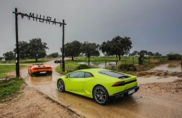 Lamborghini convoy arrives at Miura