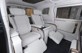 Lexus LM 350h, 2025, rear seats, legrests extended