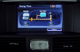 Infniti M35h, hybrid powerflow display