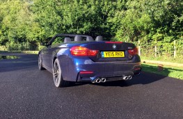 BMW M4 Convertible, rear, roof open