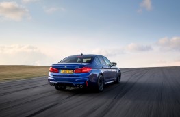 BMW M5, 2018, rear, action