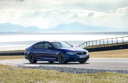 BMW M5, 2018, side, action