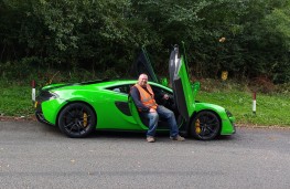 McLaren 570S Coupe, with lorry driver