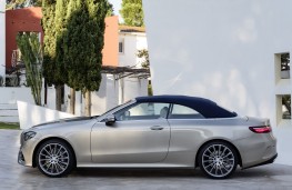 Mercedes E-Class Cabriolet, 2017, side, hood up