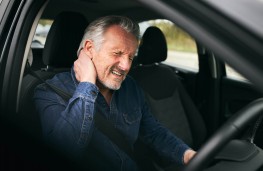 Driver suffering neck pain, 2025, GEM Motoring Assist