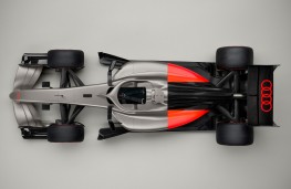 Audi R26 F1 car, 2025, overhead
