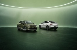 Skoda Enyaq SUV and Coupe, 2025, pair