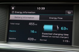 Kia Optima PHEV, battery display