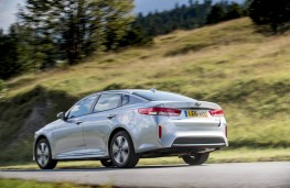 Kia Optima PHEV, rear, action