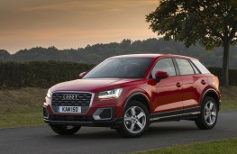 Audi Q2 Sport, 2016, side, cornering