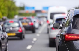 Motorway traffic jam