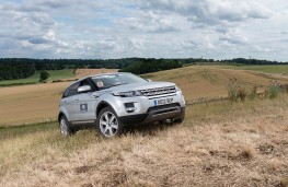 Range Rover Evoque in a field