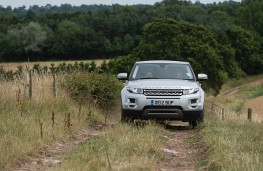 Range Rover Evoque in a field
