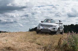 Range Rover Evoque in a field