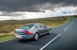 Volvo S90, 2016, rear, action